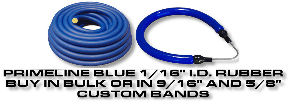 OD.1/16in Select Size 1.5mm Spearit Ultra Premium Blue 9/16in ID Speargun Band with Stainless Steel V Wishbone and Primeline Rubber 14mm 